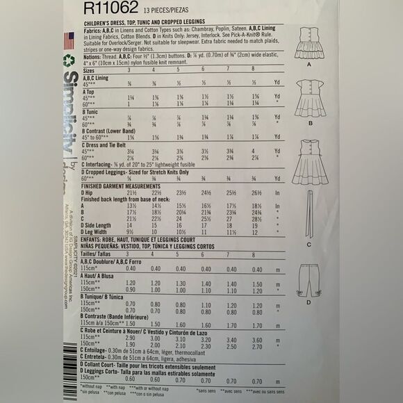 Simplicity girl's outfit pattern - Picture 2 of 2